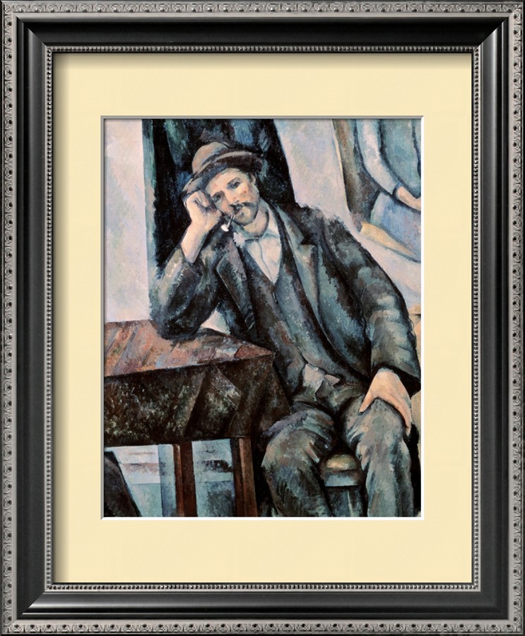 Man Smoking a Pipe - Paul Cezanne Painting